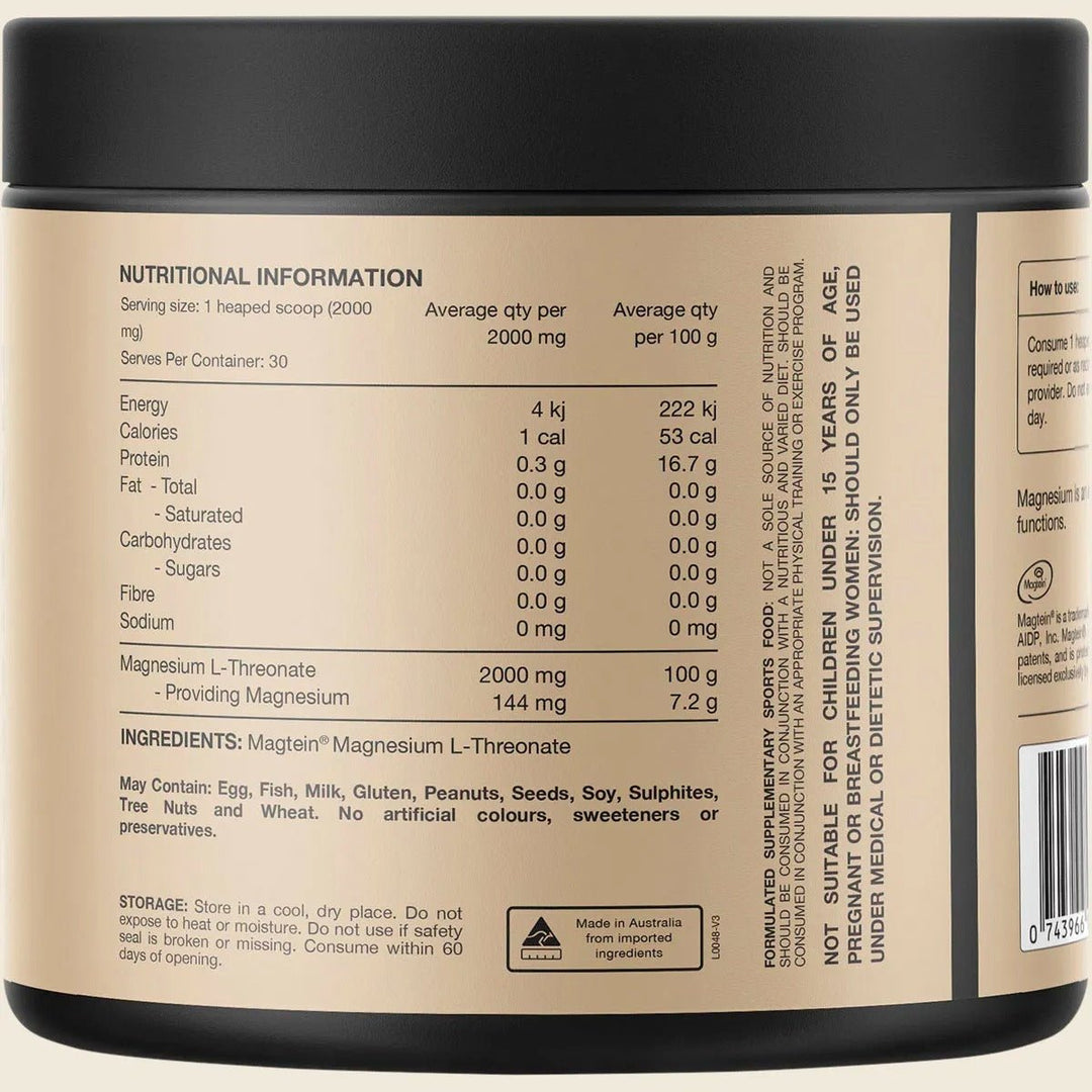 Mag3 - 100% Pure Magnesium L - Threonate - 60g - Yo Keto