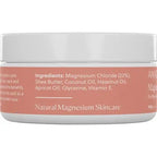 Magnesium Fix My Face Moisturiser - 100g by Amazing Oils showing natural ingredients and skincare benefits in soft pink container.