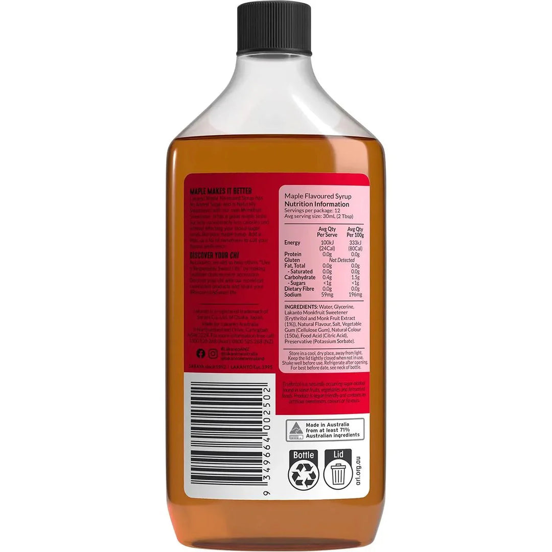 Maple Flavoured Syrup - Yo Keto