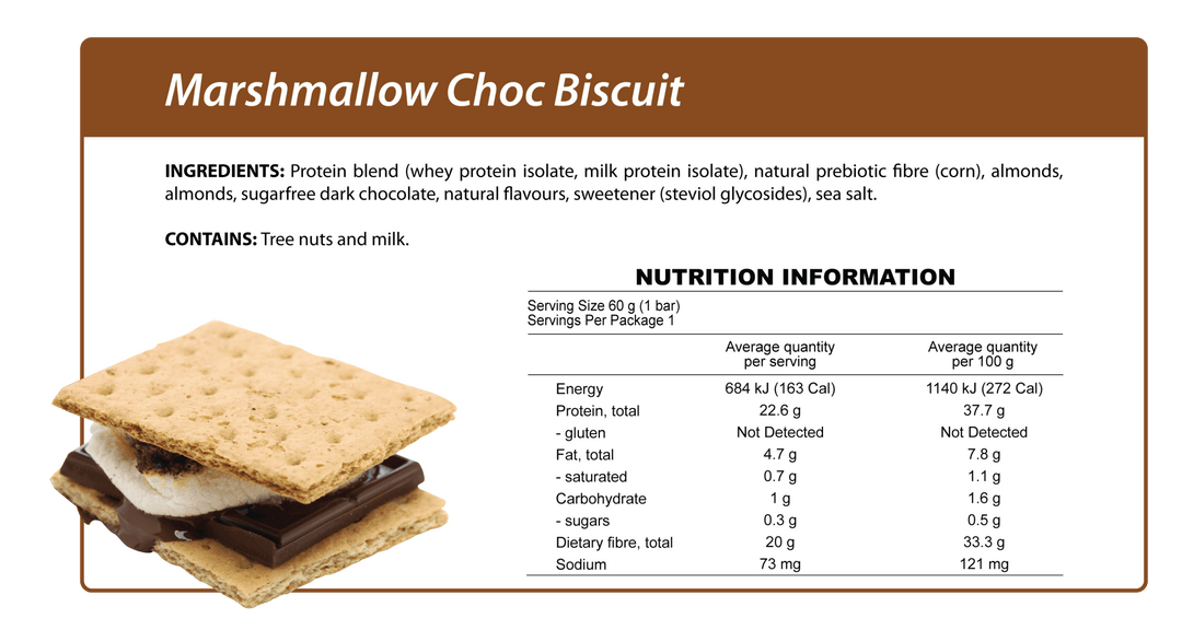 Marshmallow Choc Biscuit Smart Protein Bar-Bar-Yo Keto