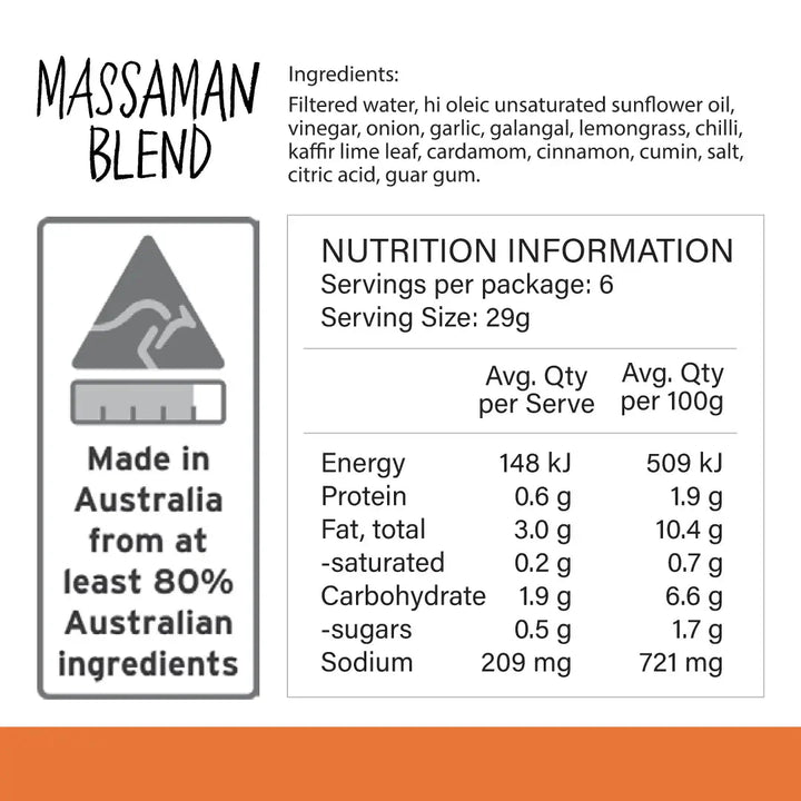 Massaman Recipe Blend - 175g - Yo Keto