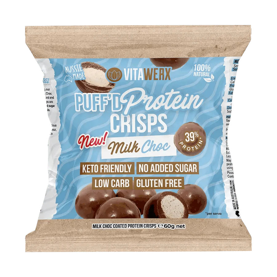 Milk Choc Puff'd Protein Crisps - Yo Keto