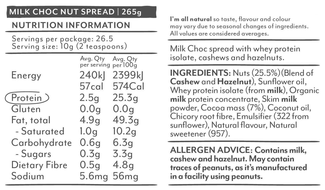 Milk Chocolate Protein Nut Spread - Yo Keto