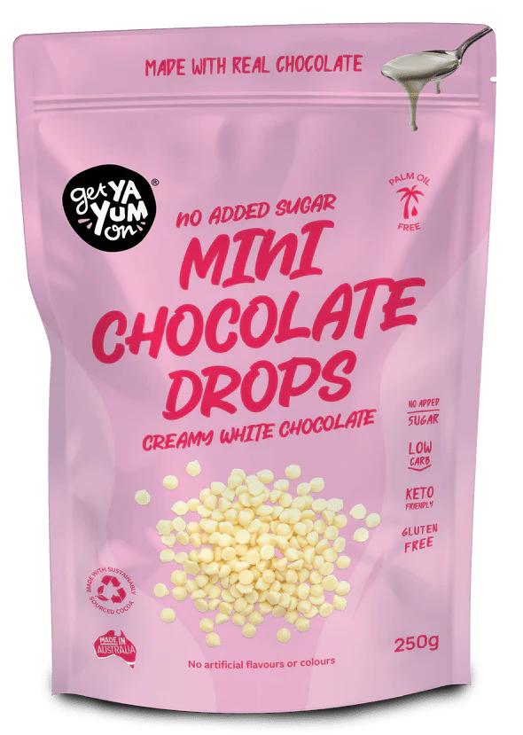 Mini Chocolate Drops - Creamy White Chocolate - 250g - Love Low Carb