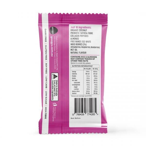 Mixed Berry Good Fat Collagen Bar-Bar-Yo Keto