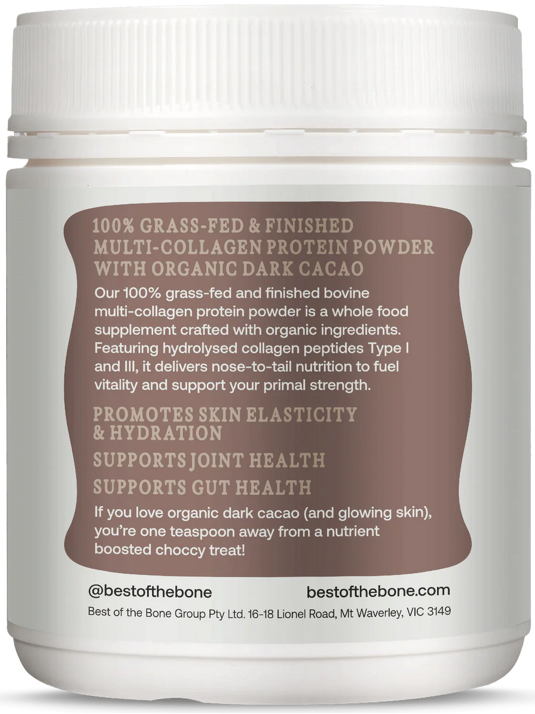 Multi - Collagen Protein Peptides - Raw Organic Cacao - 210g - Yo Keto