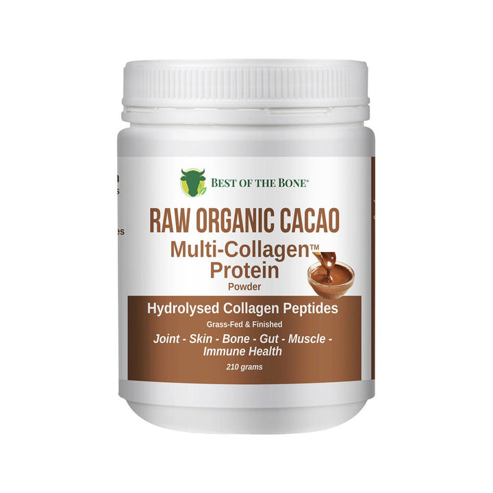 Multi - Collagen Protein Peptides - Raw Organic Cacao - 210g - Yo Keto