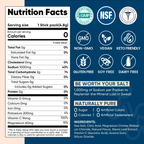 Orange Electrolyte Drink Mix - 30 Sticks nutrition facts panel with 1000mg sodium and vitamin C from Venture Pal.