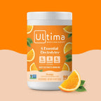 Orange Electrolyte Drink Mix - 90 Serves by Ultima Replenisher with 6 essential electrolytes, vegan and low carb.