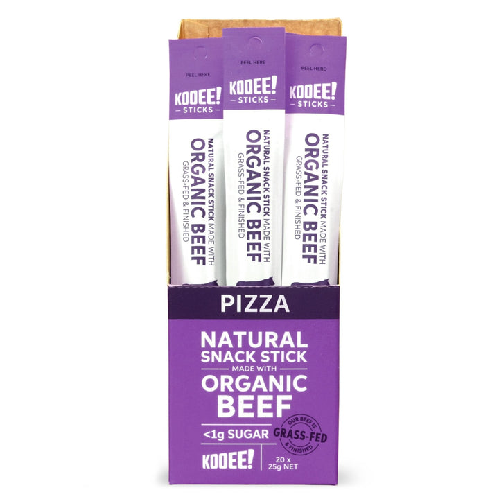 Organic Beef Stick - Pizza - Box of 20 - Love Low Carb