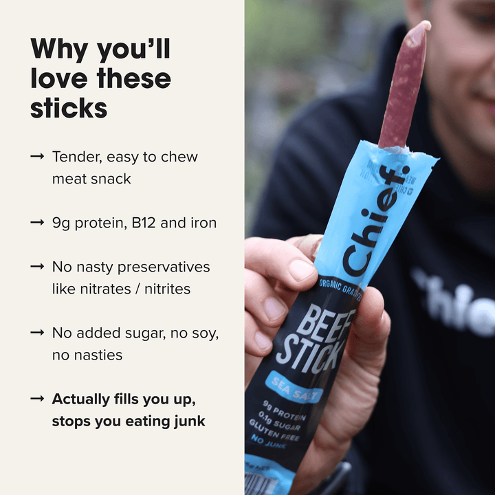 Organic Beef Stick - Sea Salt - 25g