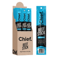 Organic Beef Stick - Sea Salt - Box of 12 by Chief, high protein keto jerky from Aussie grass-fed beef, low carb snack.