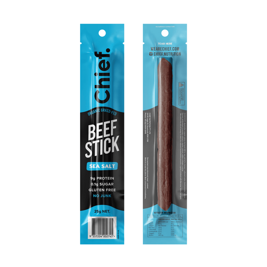 Organic Beef Stick - Sea Salt - Box of 12