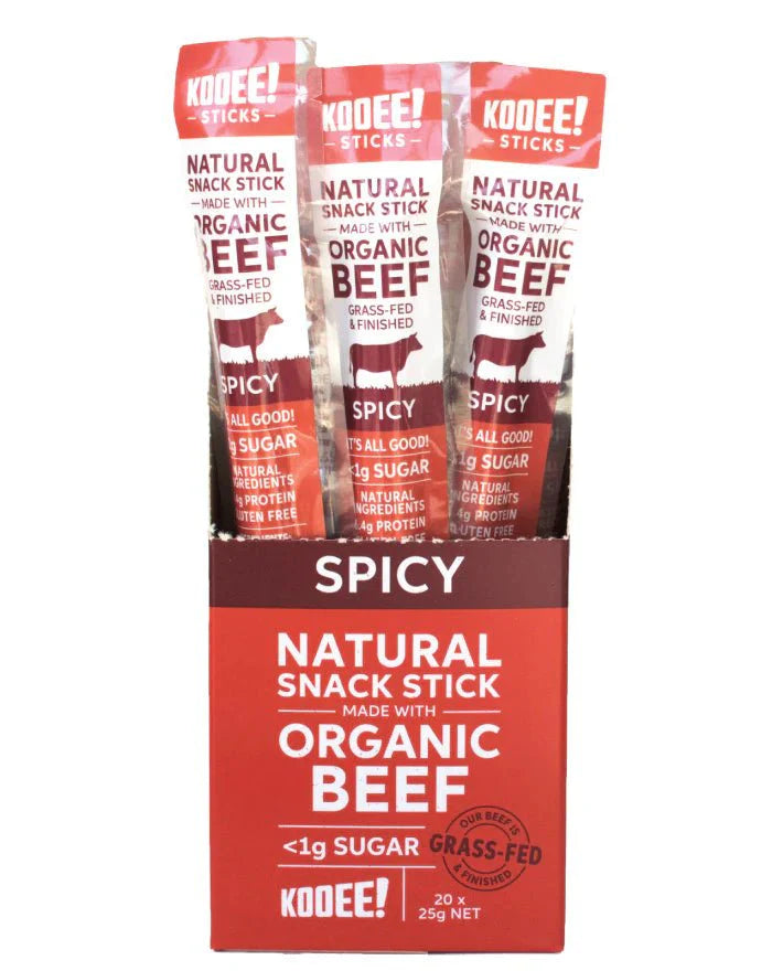 Organic Beef Stick - Spicy - Box of 20 - Yo Keto