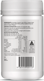 Organic Grass-fed Beef Organ Complex - 160 Capsules