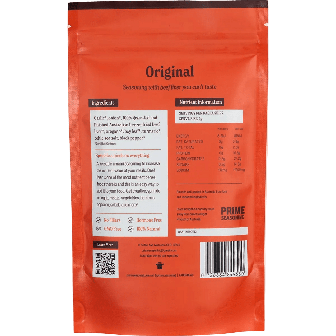 Organic Original Seasoning with Beef Liver - 75g
