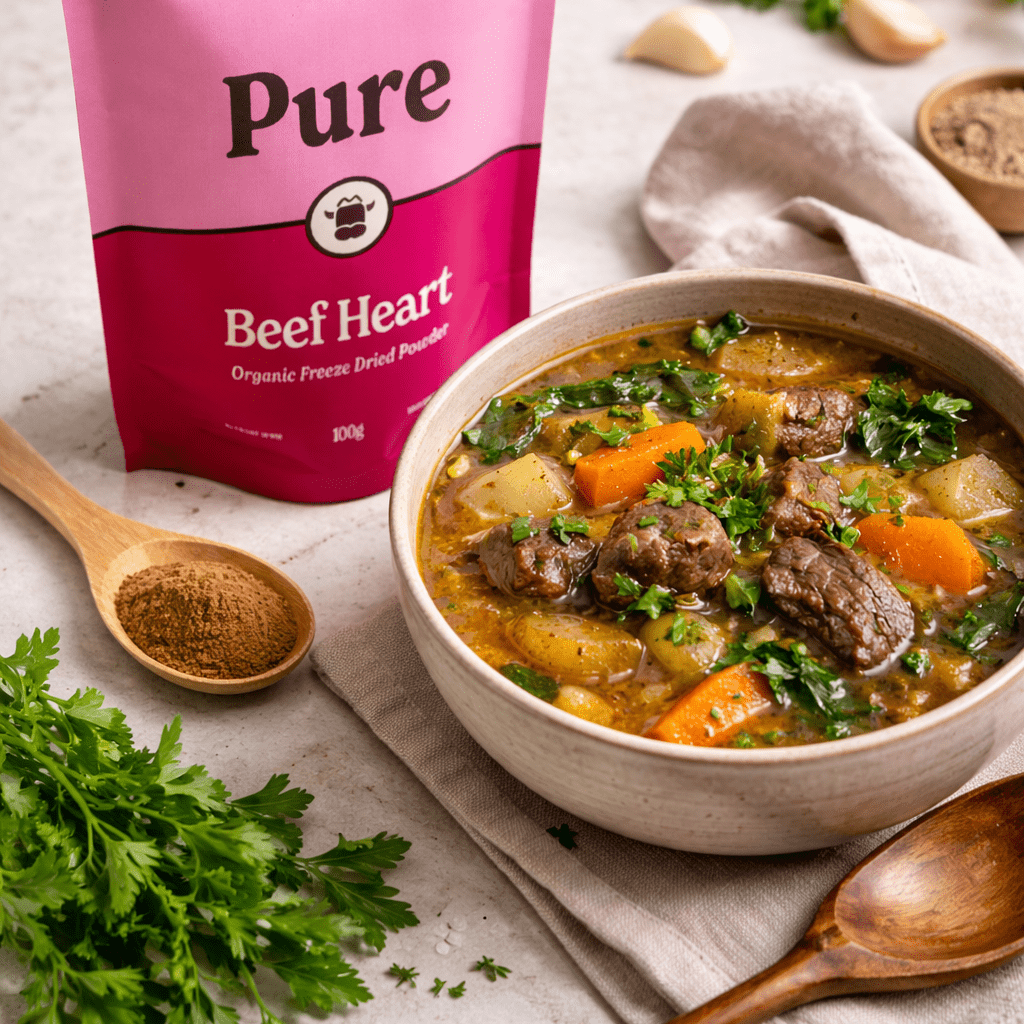 Organic Pure Freeze Dried Beef Heart Powder - 100g - Love Low Carb