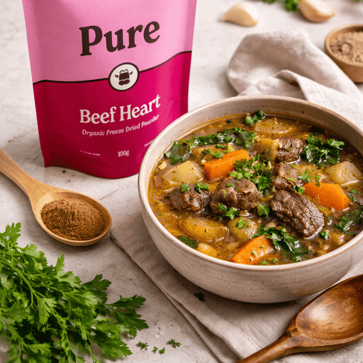 Organic Pure Freeze Dried Beef Heart Powder - 100g - Love Low Carb