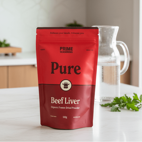 Organic Pure Freeze Dried Beef Liver Powder in modern kitchen