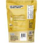Back of Paleo Pro Vanilla Egg White Protein - 900g bag with nutrition, ingredients, and usage details by Protein Supplies Australia.