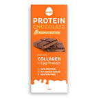 Googys Peanut Butter Protein Chocolate Bar - 100g with collagen, egg protein, 26% protein, gluten free, no added sugar.