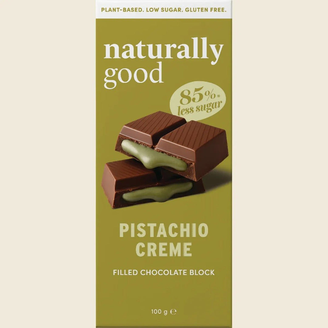 Pistachio Creme Filled Chocolate Block - 100g - Love Low Carb