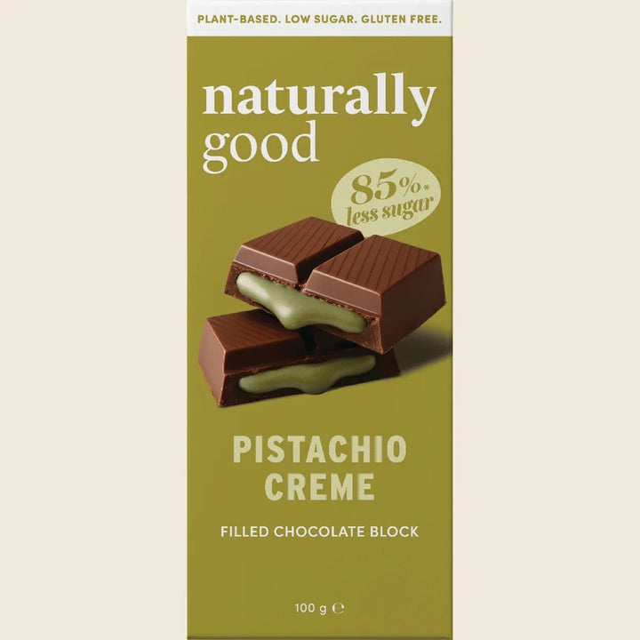Pistachio Creme Filled Chocolate Block - 100g - Love Low Carb