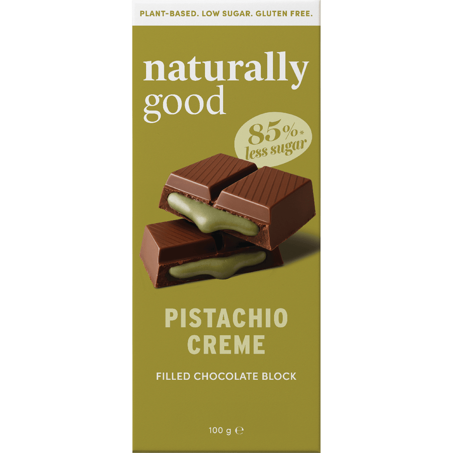 Pistachio Creme Filled Chocolate Block - 100g - Love Low Carb