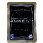 Preserved Australian Albacore Tuna - 70g pouch from Walker's Tuna, premium seafood in extra virgin olive oil, low carb, pantry item.