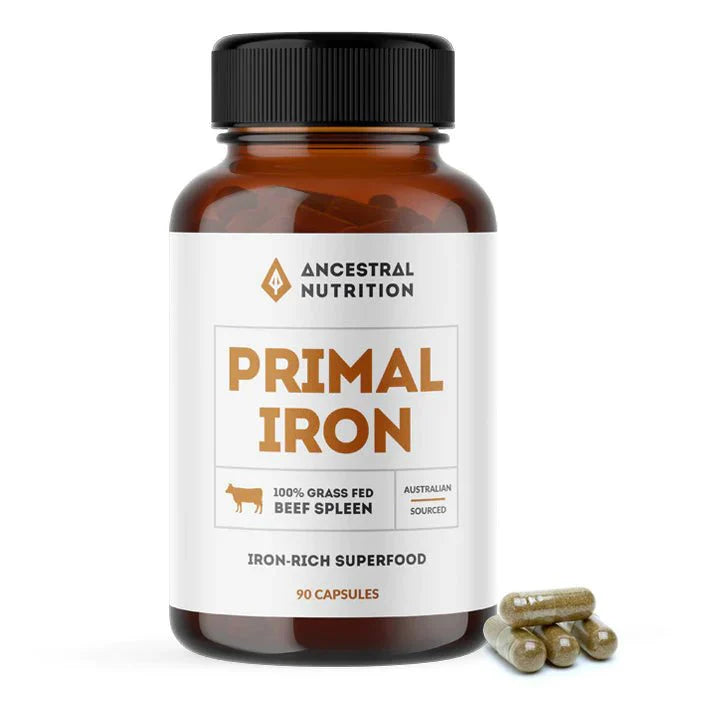 Primal Iron Grass Fed Beef Spleen Capsules - Yo Keto