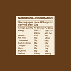 Nutritional information for Protein Cereal - Chocolate Flavour - 250g by Low Carb Emporium, keto-friendly with 11.7g protein per serving