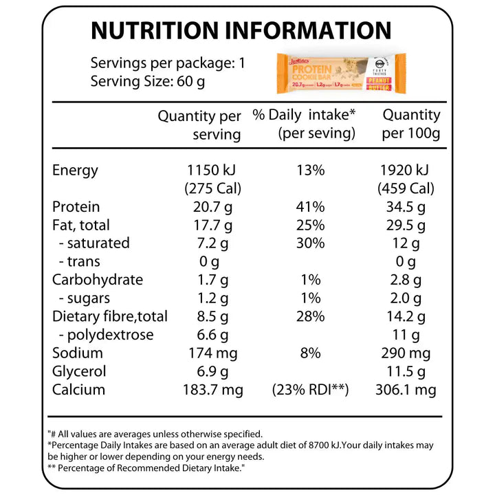 Protein Cookie Bar - Forty Thieves Peanut Butter - 60g - Yo Keto