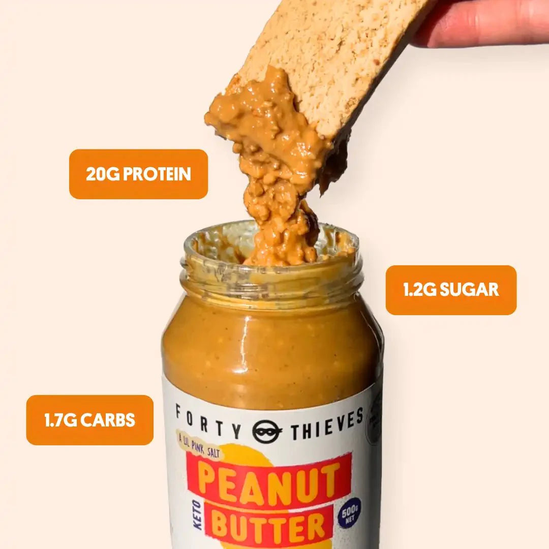 Protein Cookie Bar - Forty Thieves Peanut Butter - 60g - Yo Keto