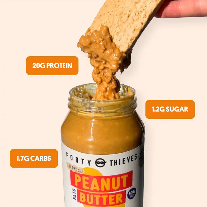 Protein Cookie Bar - Forty Thieves Peanut Butter - 60g - Yo Keto