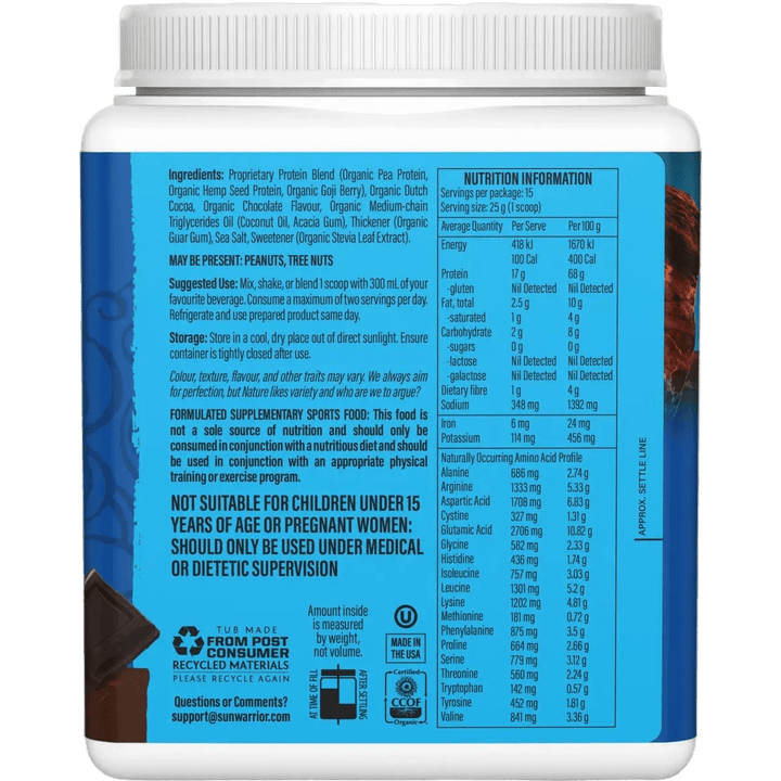 Protein Powder Warrior Blend Chocolate 375g