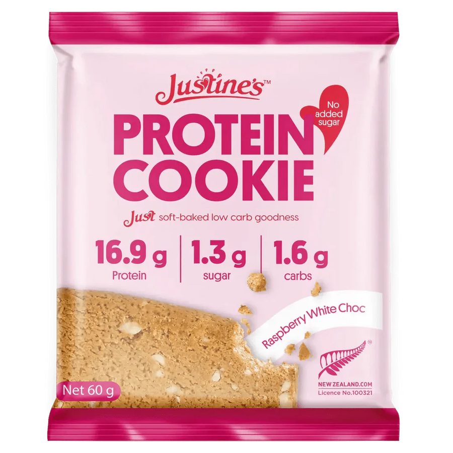 Raspberry White Choc Keto Cookie - 60g - Yo Keto
