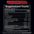 Supplement facts for Re-Lyte Electrolyte Mix - Cran Apple - Tub - 60 Serves - Limited Edition showing nutrient amounts per serving.