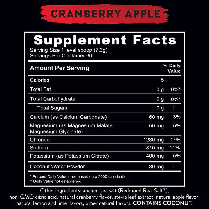 Re - Lyte Electrolyte Mix - Cran Apple - Tub - 60 Serves - Limited Edition - Love Low Carb