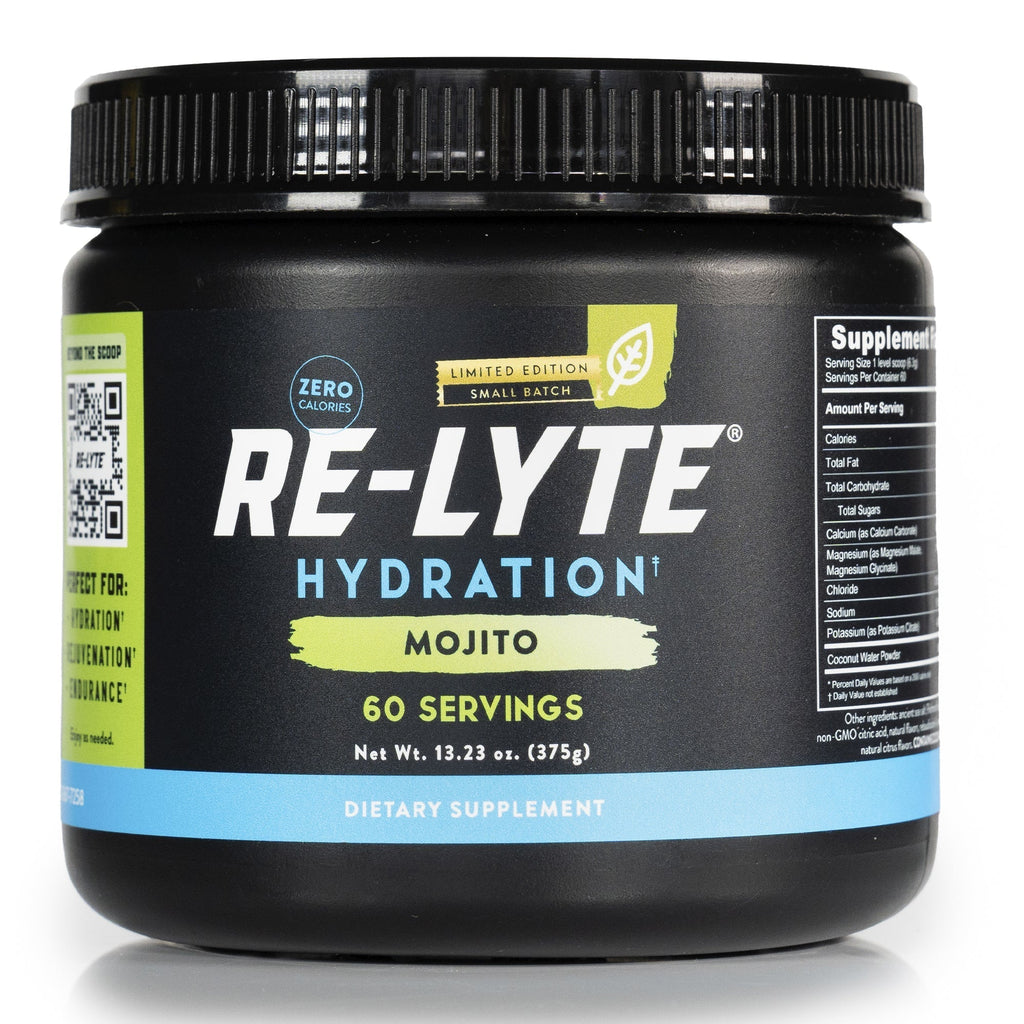 Re-Lyte Electrolyte Mix - Mojito - Tub - 60 Serves - Limited Edition in black packaging from Re-Lyte collections