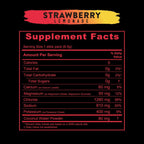 Supplement facts for Re-Lyte® Hydration Variety Pack (7 ct.) Strawberry Lemonade showing electrolytes and coconut water powder.