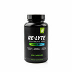 Re-Lyte Energy Boost Caps - 120 Capsules black bottle with green and white label, dietary supplement for hydration and energy