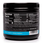Back label of Re-Lyte Hydration - Grape - Tub - 60 Serves showing nutrition facts and ingredients with keto, paleo, and vegan-friendly icons.
