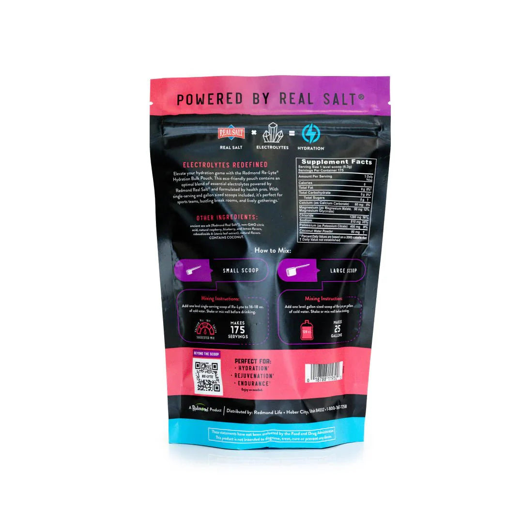 Re - Lyte Hydration - Mixed Berry - Bulk Pouch - 175 Servings - Love Low Carb