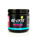 Re-Lyte Hydration - Mixed Berry - Tub - 60 Serves dietary supplement in black container with blue and pink label accents
