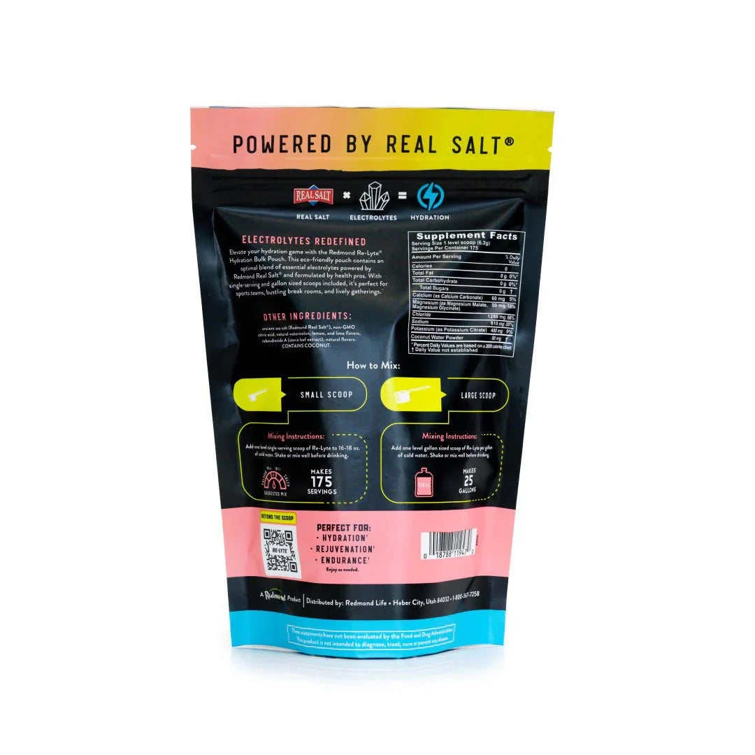 Re - Lyte Hydration - Watermelon Lime - Bulk Pouch - 175 Servings - Love Low Carb