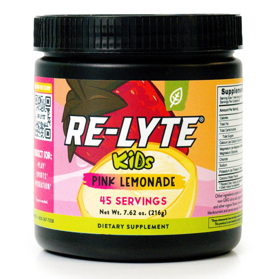 Re - Lyte Kids Hydration - Pink Lemonade - Tub - 45 Serves - Love Low Carb