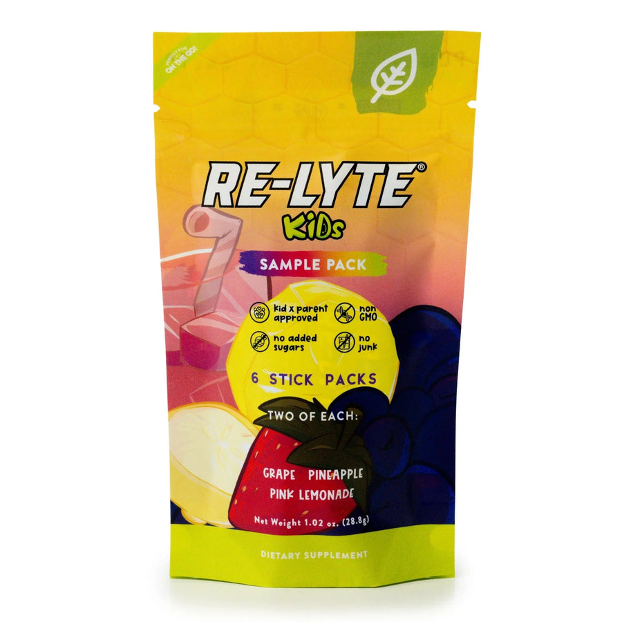 Re - Lyte Kids Hydration - Sample Pack - 6 Stick Packs - Love Low Carb