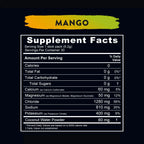 Supplement facts label for ReLyte Hydration - Mango - Stick Packs x 30 showing minerals and electrolytes content per serving