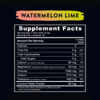 Nutrition facts panel for ReLyte Hydration - Watermelon Lime - Stick Packs x 30 showing electrolytes and zero calories