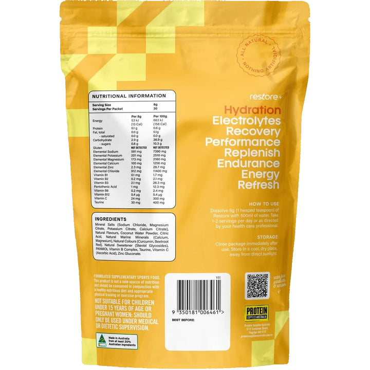 Restore Electrolyte Drink Mix Tropical Twist 240g